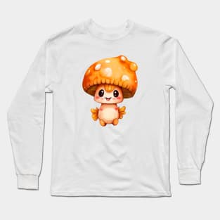 Cute Mushroom Two Long Sleeve T-Shirt